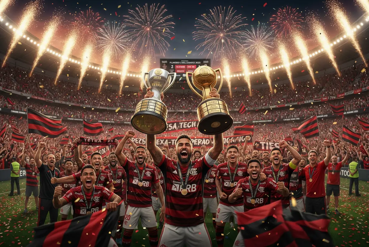 Flamengo 2025 — Tetracampeão da Libertadores e Nonacampeão Brasileiro: A Glória Rubro-Negra em 2025