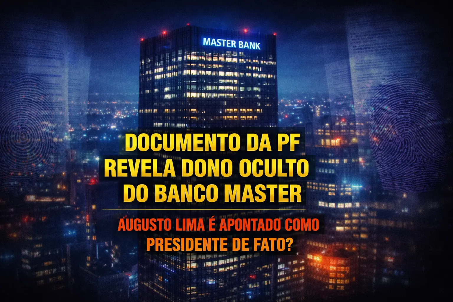 Documento da PF aponta possível dono oculto do Banco Master, diz vídeo