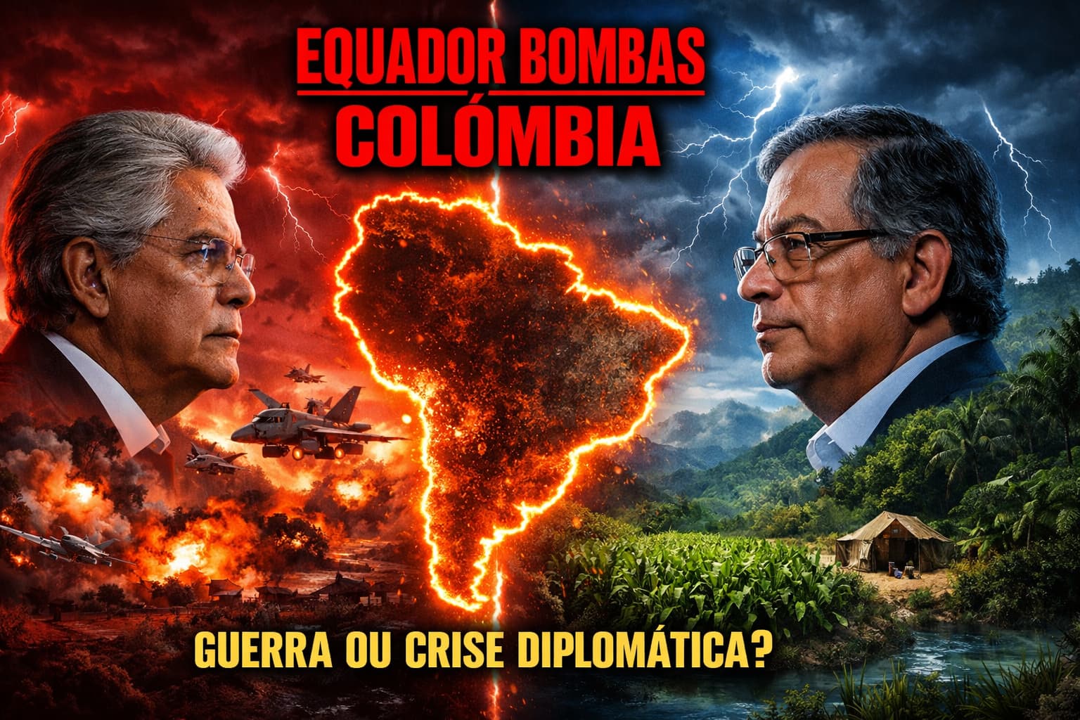 EXPLODE GUERRA AO LADO DO BRASIL - EQUADOR BOMBARDEIA COLÔMBIA ATACANDO EM BUSCA DE...