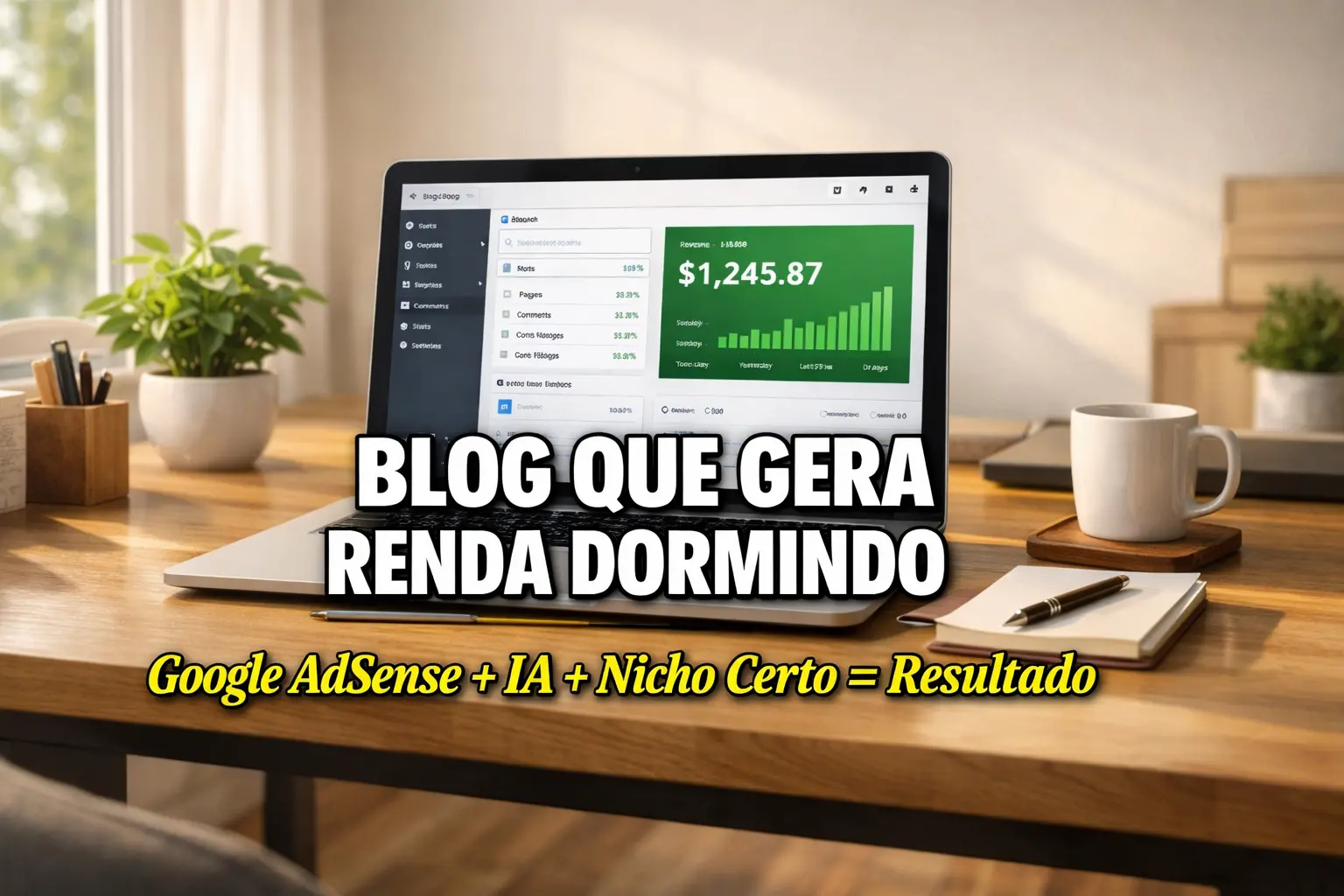 Blog como Negócio Digital – Como Faturar Renda Passiva com Google AdSense Sem Aparecer para Ninguém