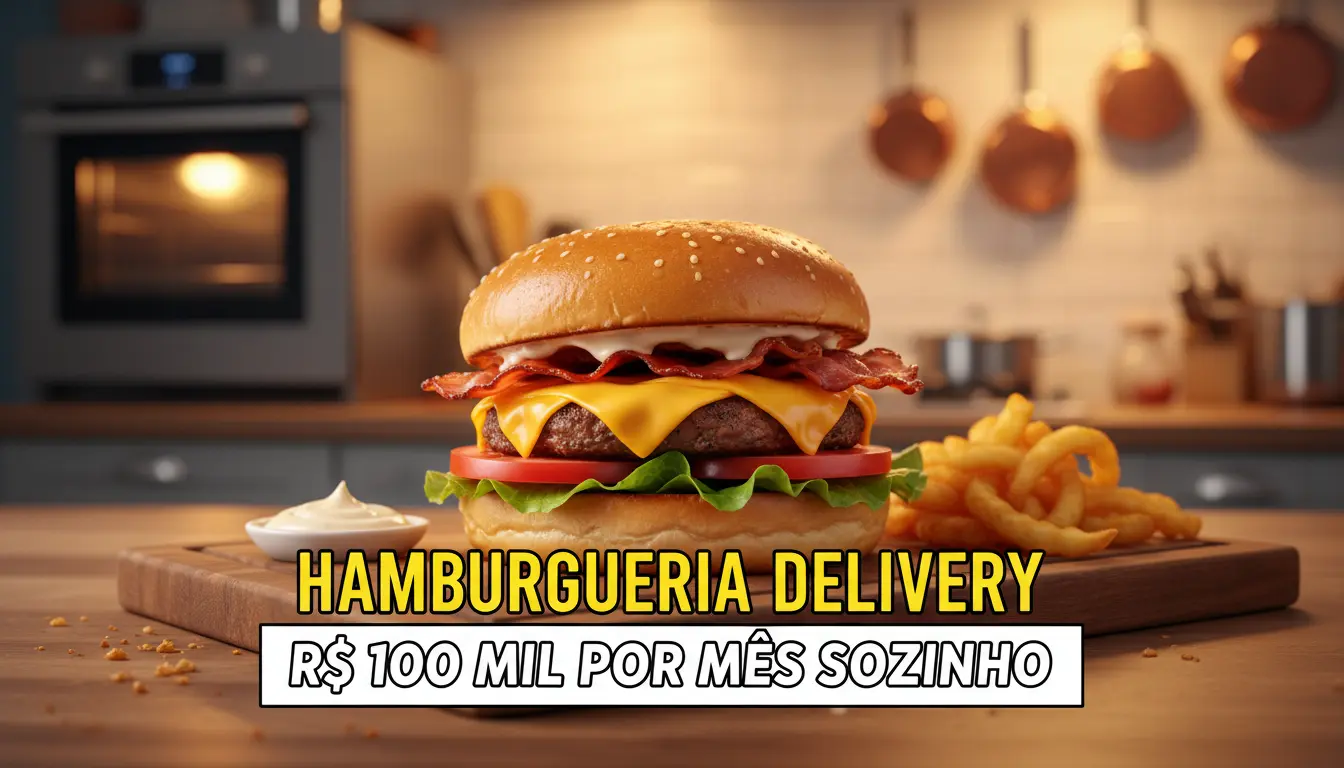 Como Faturar R$ 100 Mil por Mês Sozinho com uma Hamburgueria Delivery em 12 m²