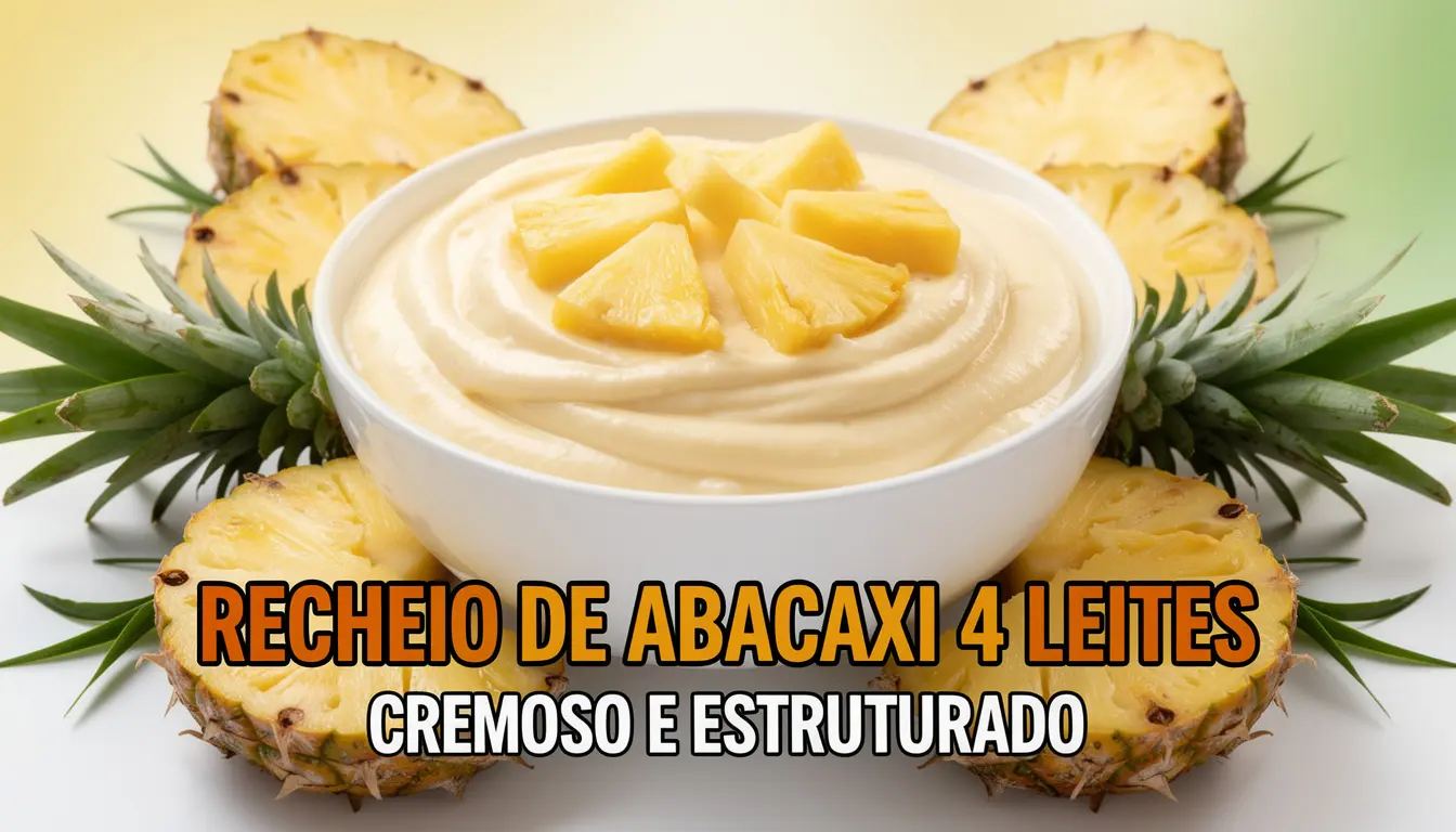 Como Fazer Recheio de Abacaxi com 4 Leites Perfeito em Casa