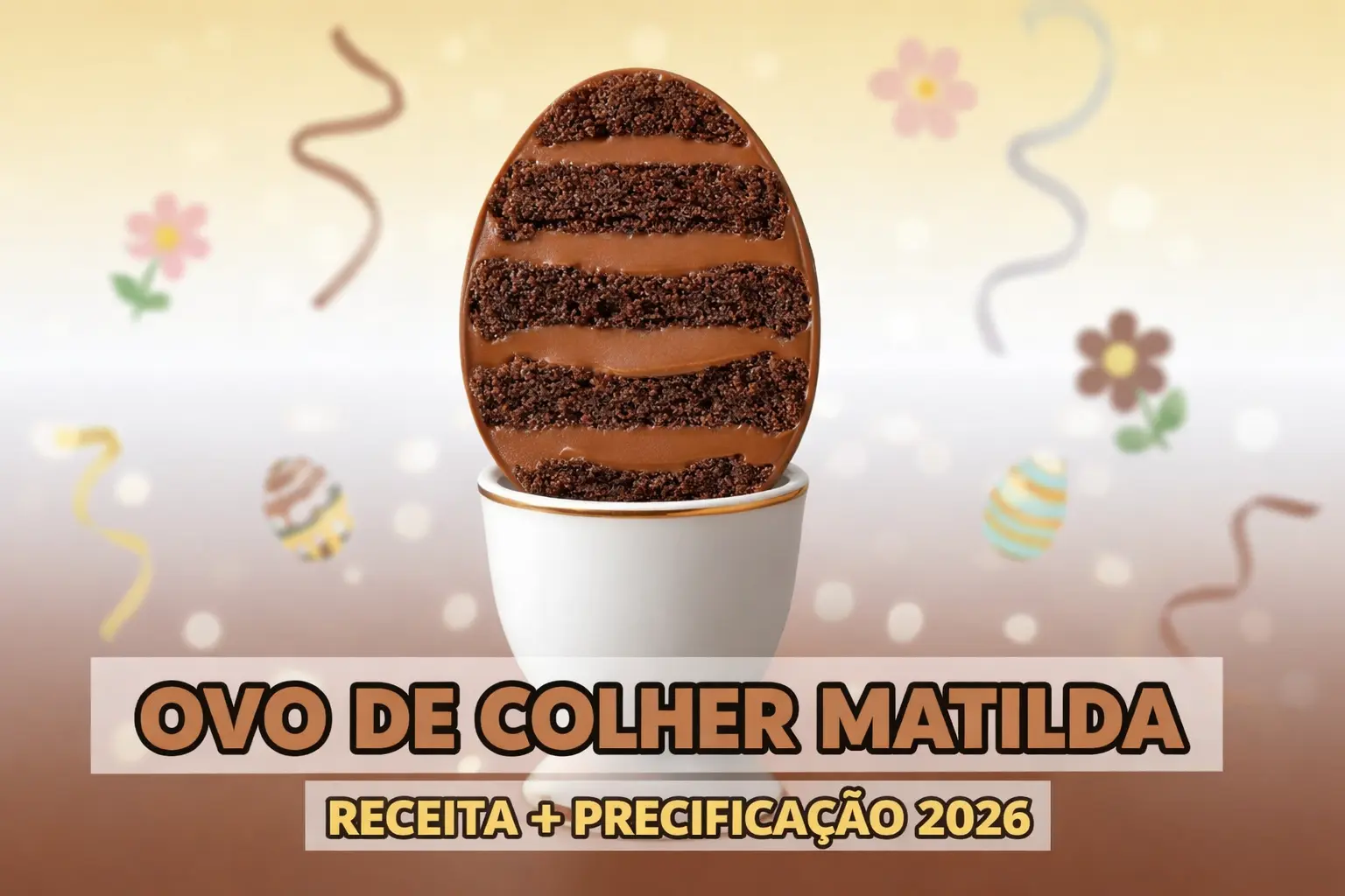 Ovo de Colher Matilda – Receita Completa com Camadas que Viraliza na Páscoa
