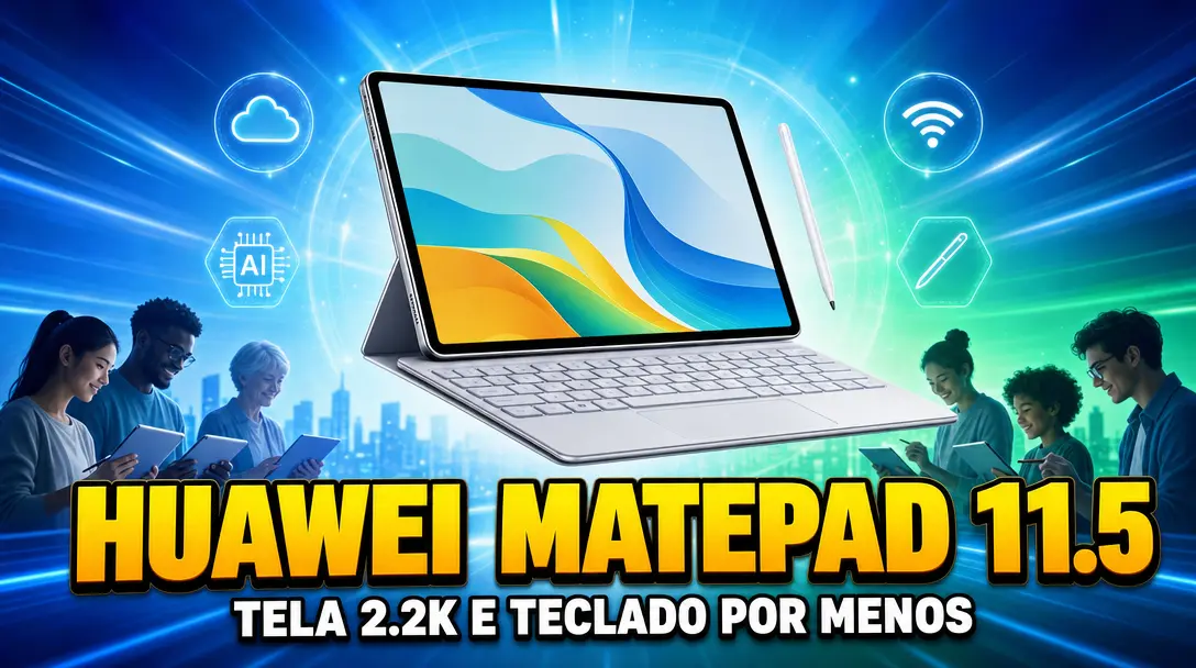 Adeus, Galaxy Tab S10 FE - Novo Huawei MatePad 11.5 Chega ao Brasil mais Barato e com Tela de Papel