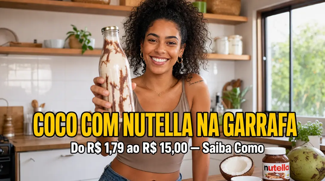 Batidinha Gourmet de Coco com Nutella – R$ 9 Investidos, R$ 75 Faturados — Aprenda a Fazer e Vender