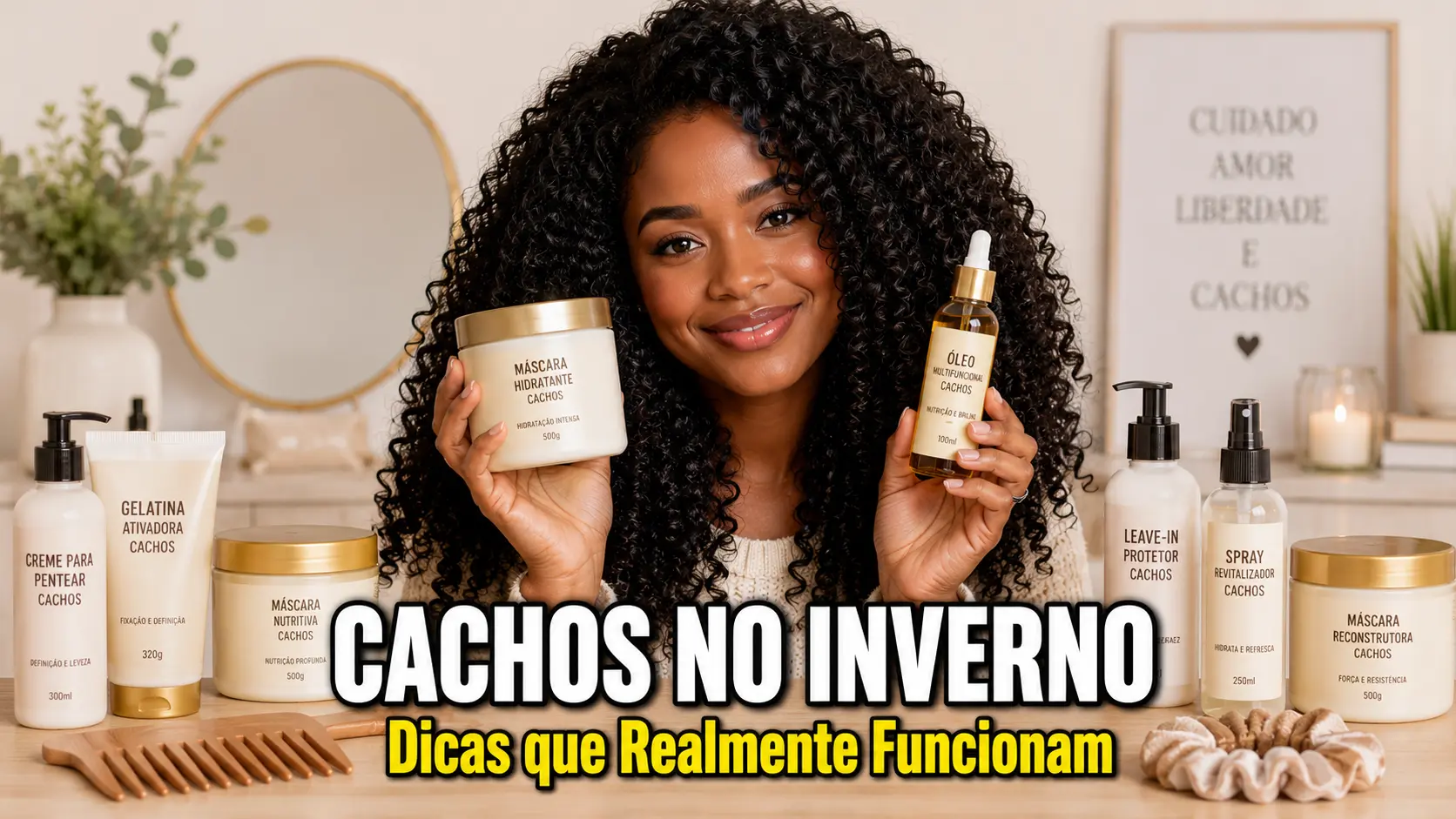 Cabelo Cacheado no Inverno - Os Segredos que Ninguém Te Conta para Manter os Fios Hidratados e Definidos no Frio