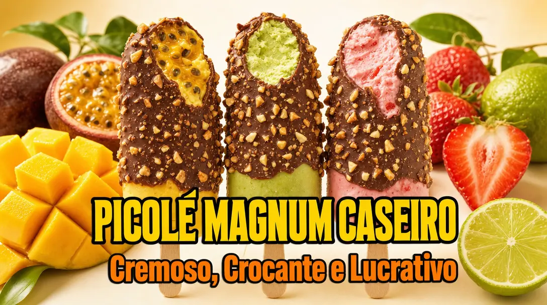 Como Fazer Picolé Magnum Caseiro Igual ao da Kibon – Passo a Passo