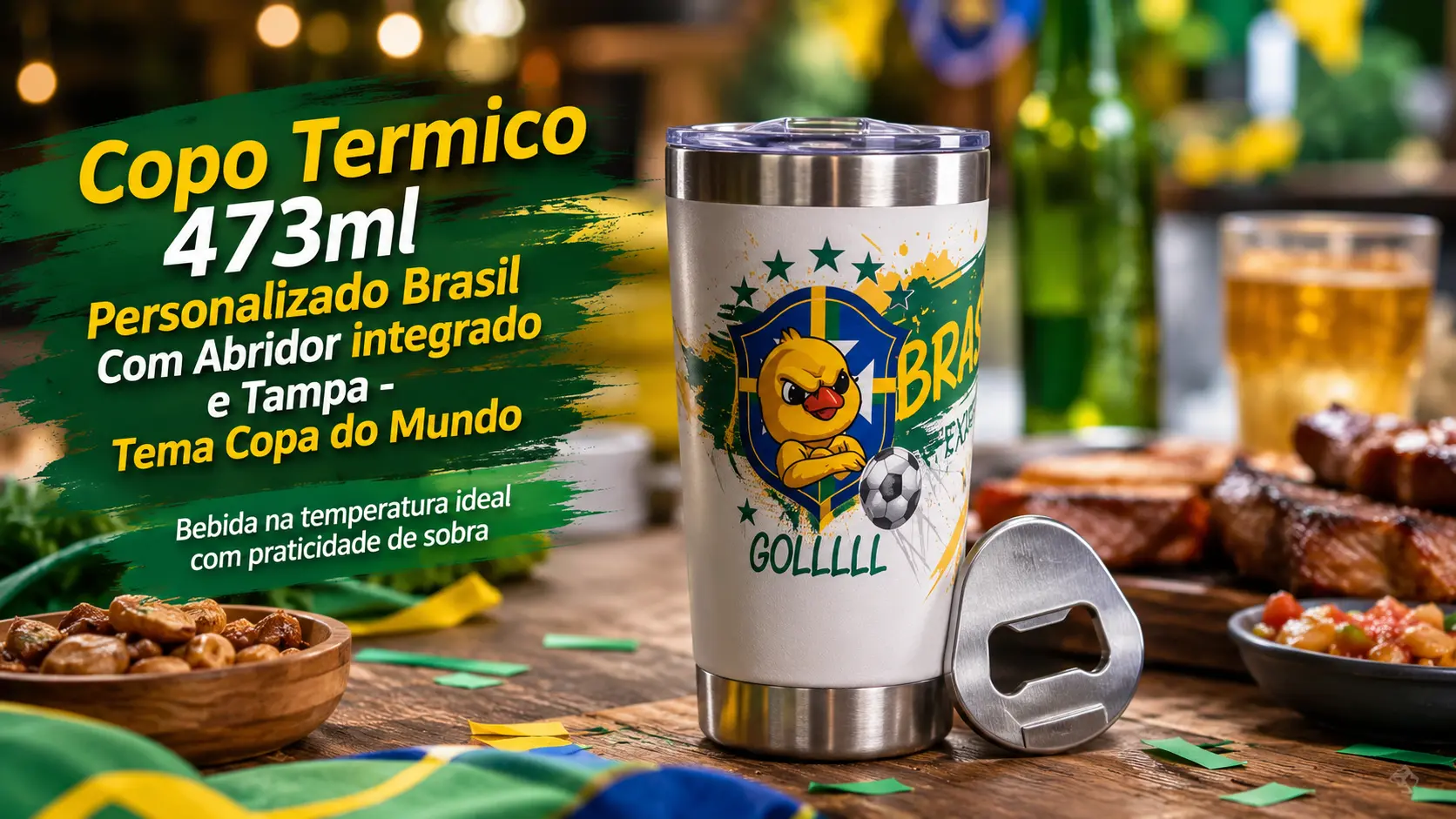 Copo Térmico Brasil 473ml