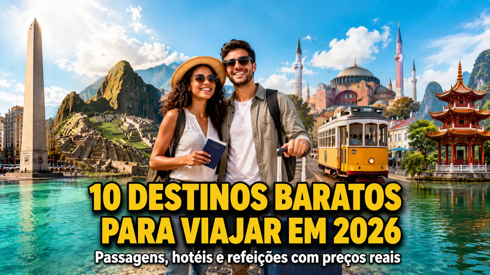 Do Mochilão à Lua de Mel – 10 Países Baratos para a Sua Primeira Viagem Internacional em 2026