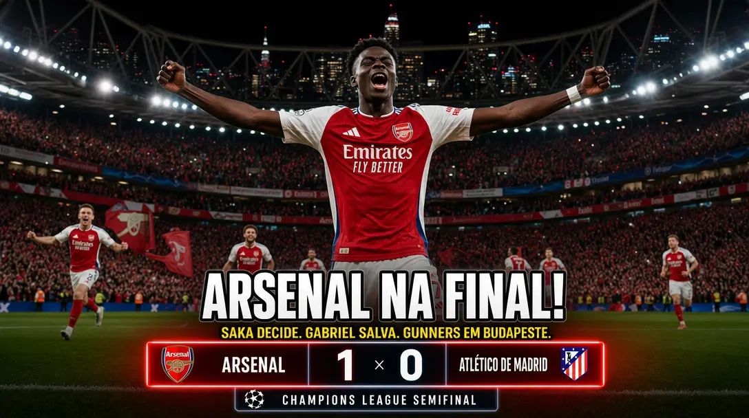 Gunners de Volta à Final Após 20 Anos - Arsenal Bate Atlético 1×0 com Show de Saka e Intervenção Heroica de Gabriel