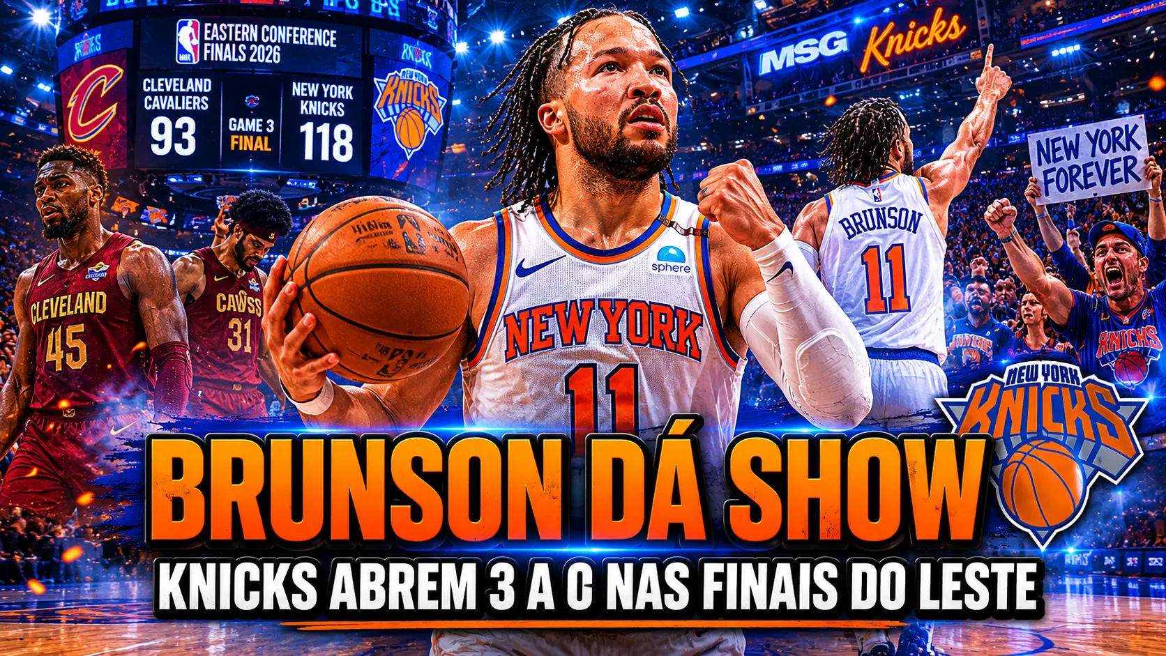 New York Knicks a Um Passo da Primeira Final da NBA em 27 Anos Após Vencer por 121 a 108