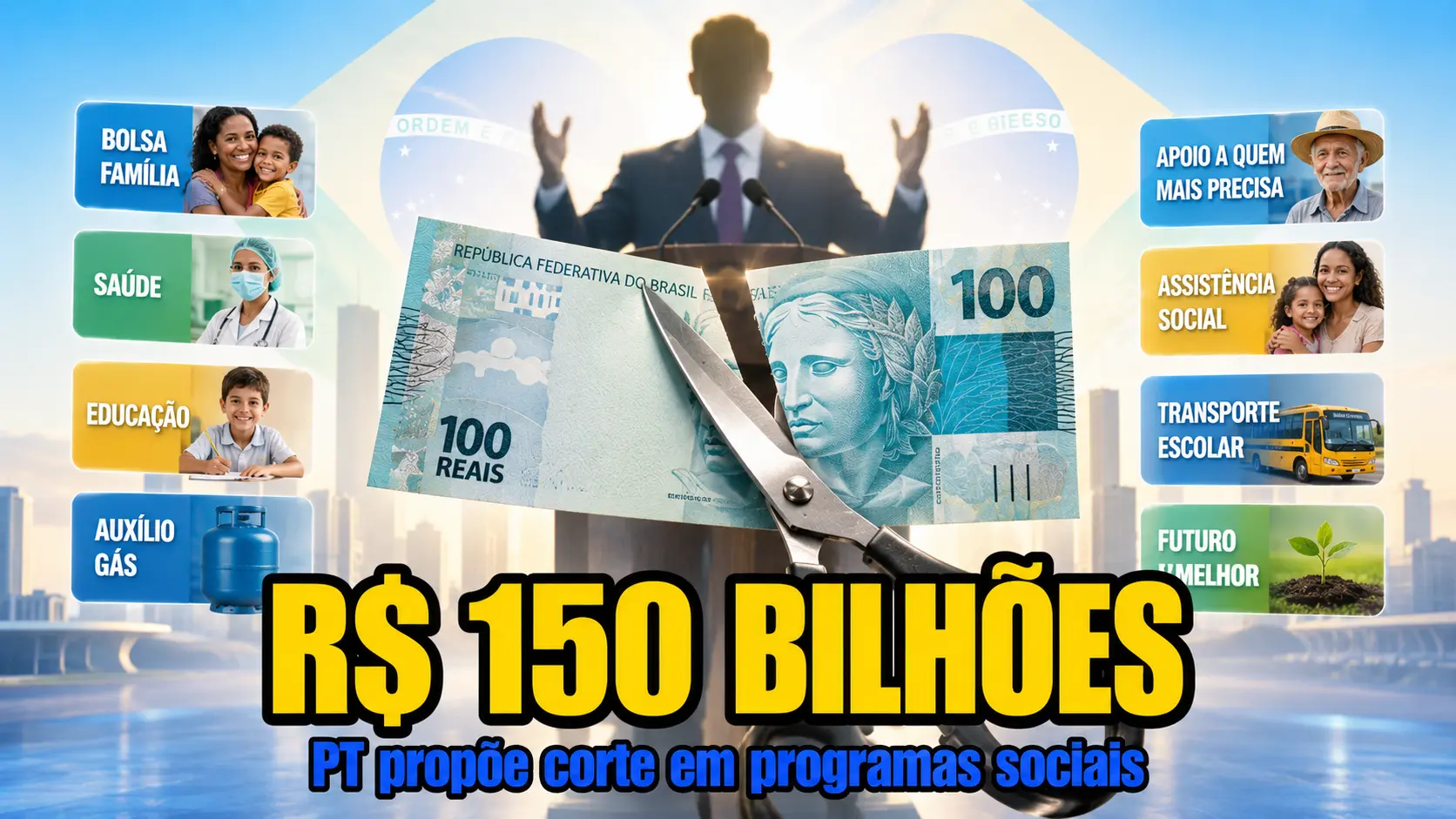 Quaquá do PT Propõe Corte de R$ 150 Bilhões em Programas Sociais – A Dor de Reconhecer o Óbvio