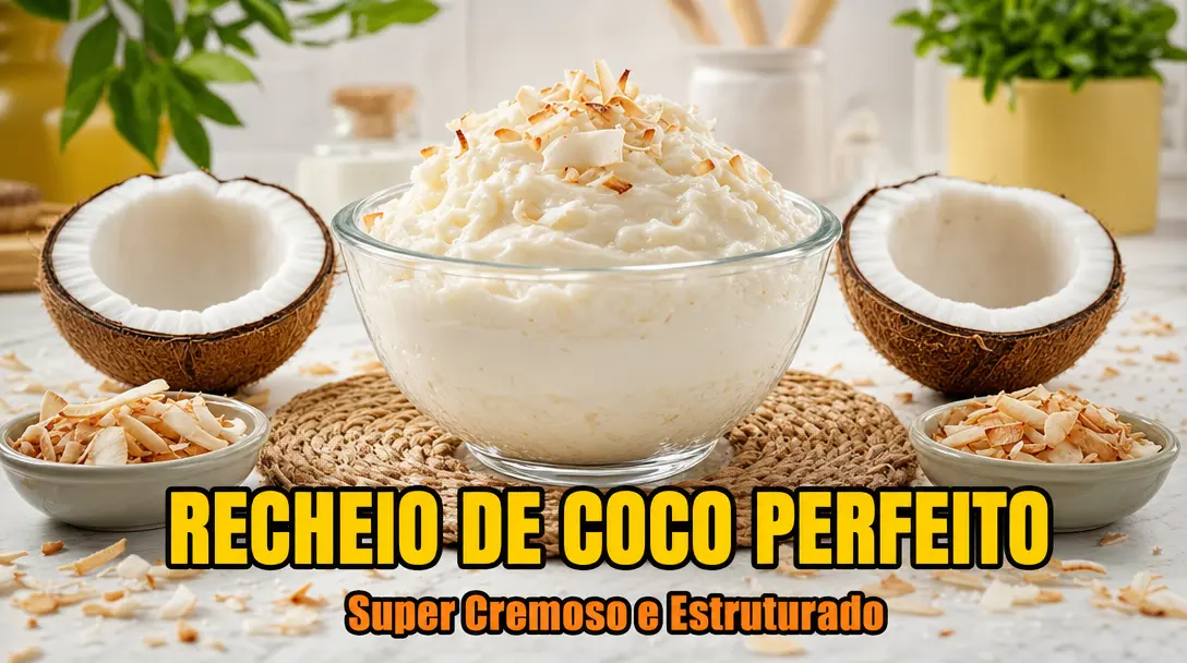 Receita de Recheio de Coco Profissional - O Segredo das Confeitarias Famosas
