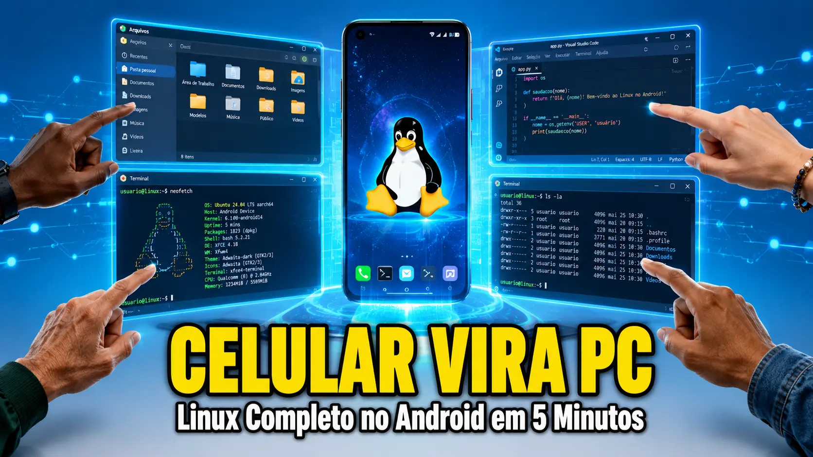 Seu Celular Vira um Computador Completo com o XoDoS — Veja Como