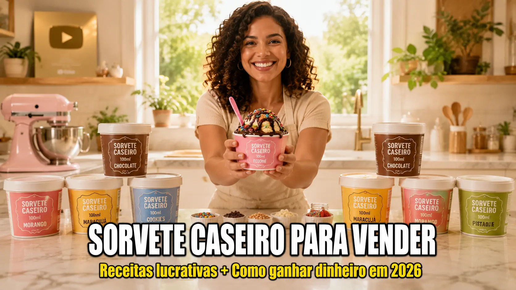 Sorvete Caseiro para Vender – Receitas Lucrativas, Ingredientes e Como Começar do Zero