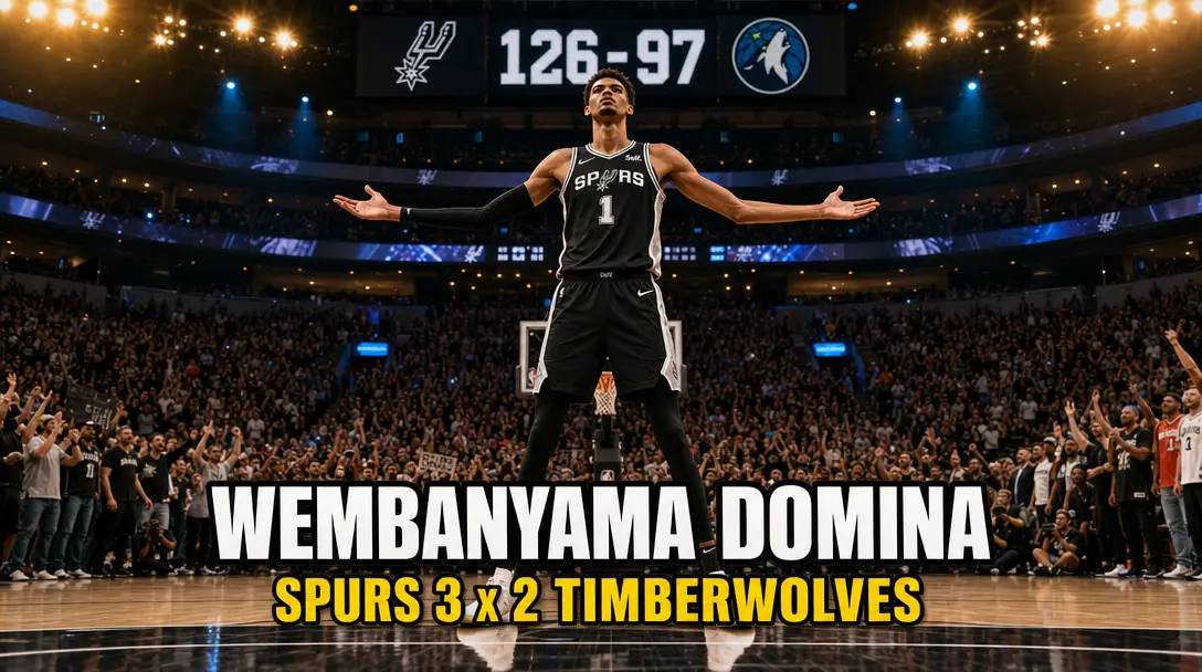 Spurs a Uma Vitória da Final do Oeste – Wembanyama Domina no Jogo 5 Contra os Timberwolves