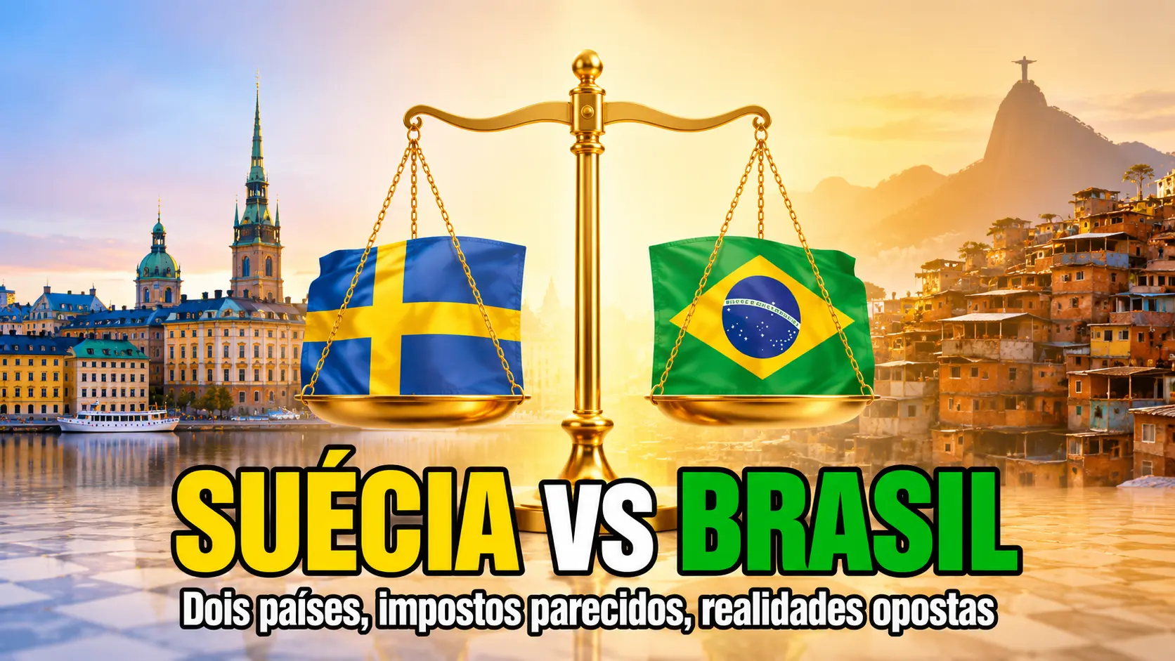 Suécia vs Brasil - Comparando com os Melhores do Mundo - Parte V - Por que 2 Países que Pagam Impostos Parecidos Vivem Realidades Opostas