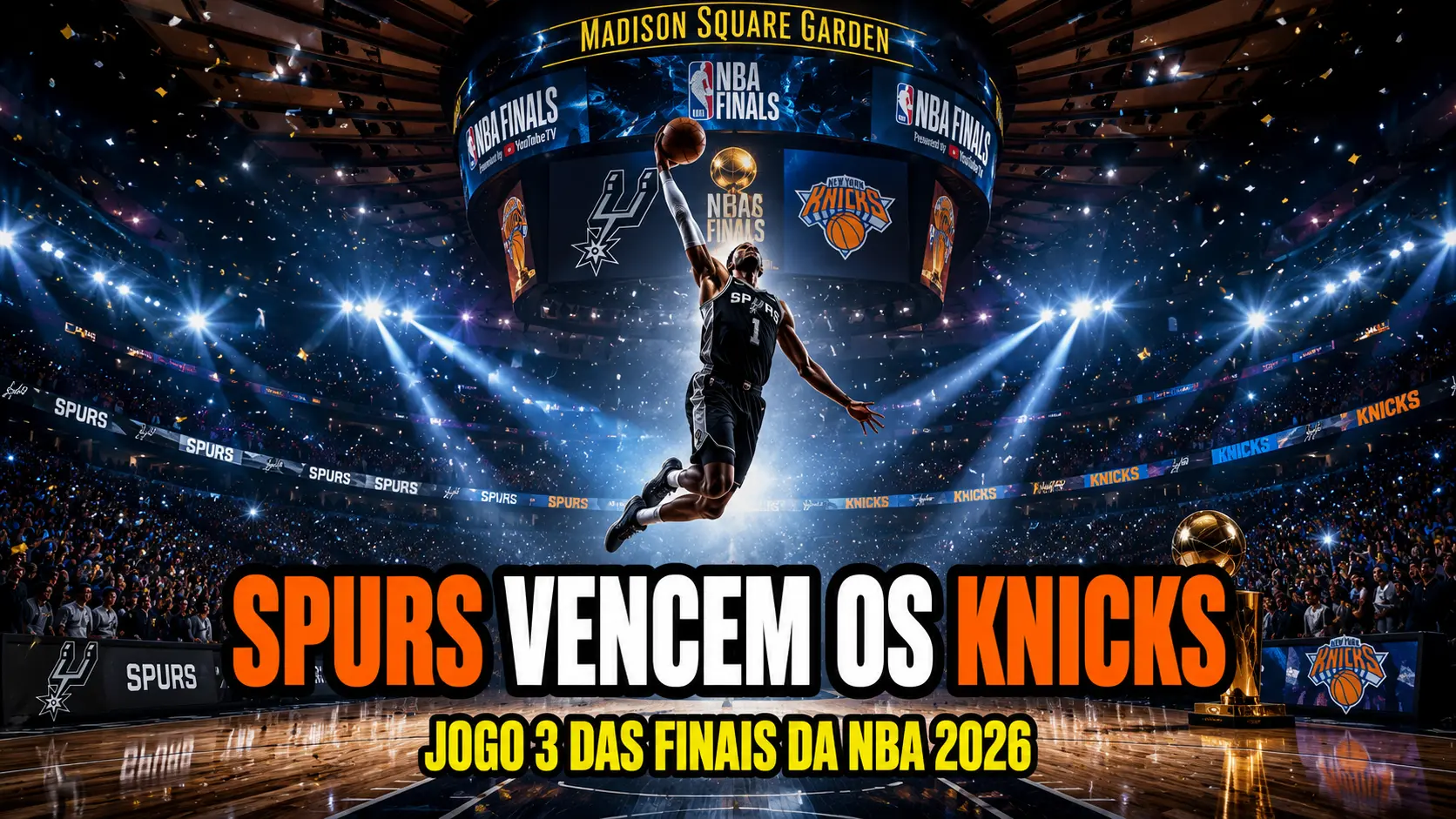 Finais NBA 2026 - Spurs Vencem no Madison Square Garden e Reagem na Série