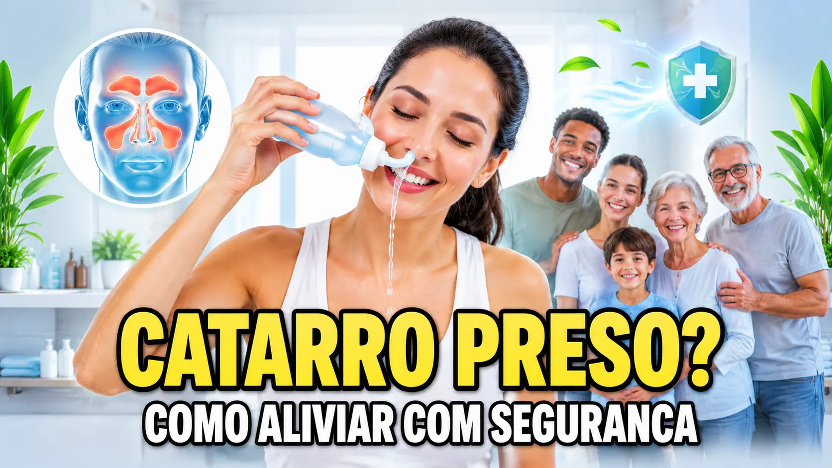 Por que o Catarro Fica Preso no Nariz, Ouvido e Garganta — Dor de Cabeça e o que Realmente Resolve