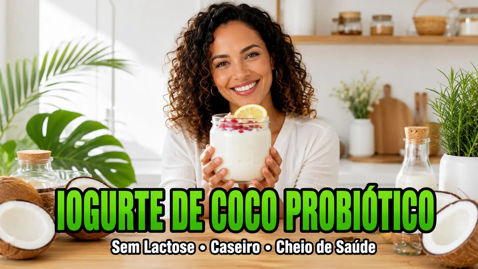 Probiótico Natural Sem Lactose - Guia Completo do Iogurte de Coco Caseiro e Seus Benefícios Para o Intestino