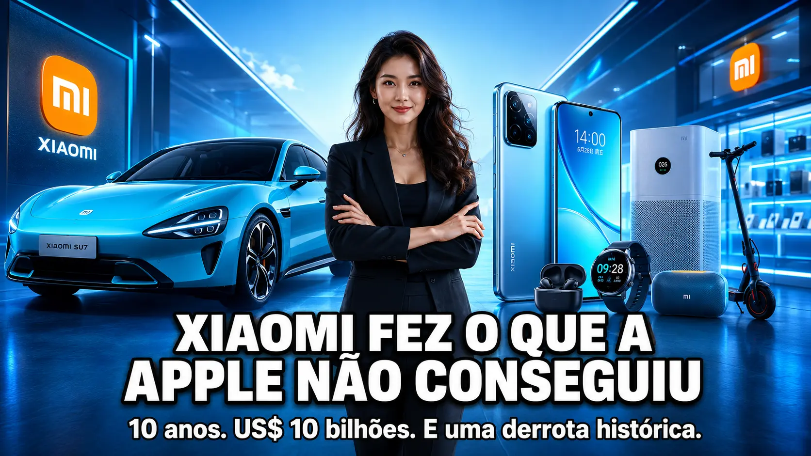 Apple Investiu US$ 10 Bilhões em Carro Elétrico e Desistiu. A Xiaomi Simplesmente Fez