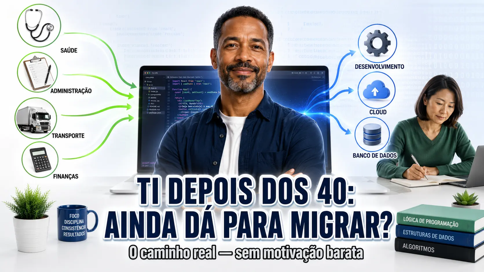 Como Entrar na TI com 40+ Sem Começar do Zero - 5 Passos Para Migrar para TI