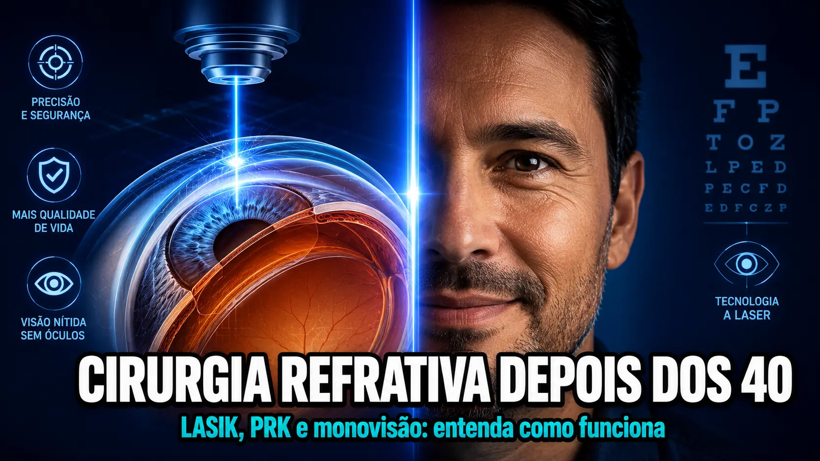Fim dos Óculos com Cirurgia Refrativa - O Que Acontece Durante e Depois do Procedimento com Laser