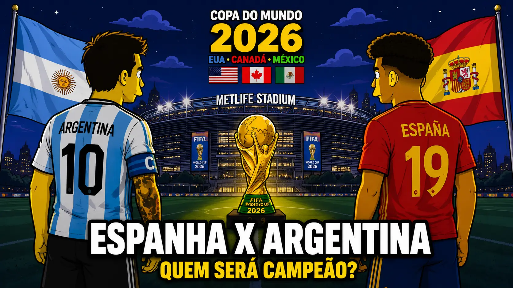 Final da Copa 2026 – A Espanha Dominante contra a Argentina Guerreira — Prévia Completa
